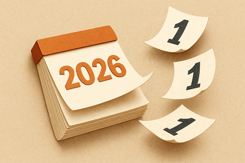 Un calendrier dont les feuilles s'envolent